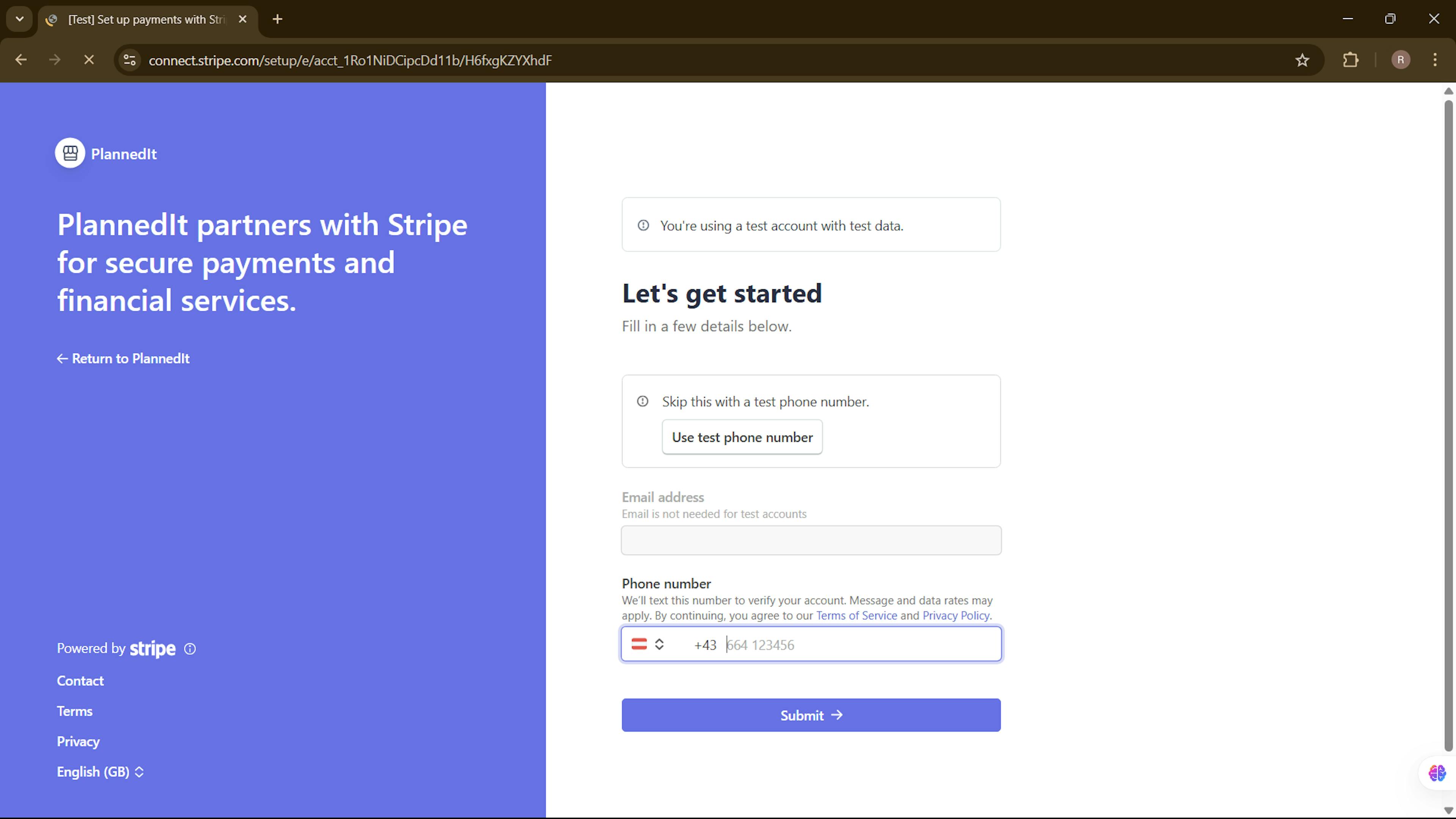 Stripe Seller Account Creation