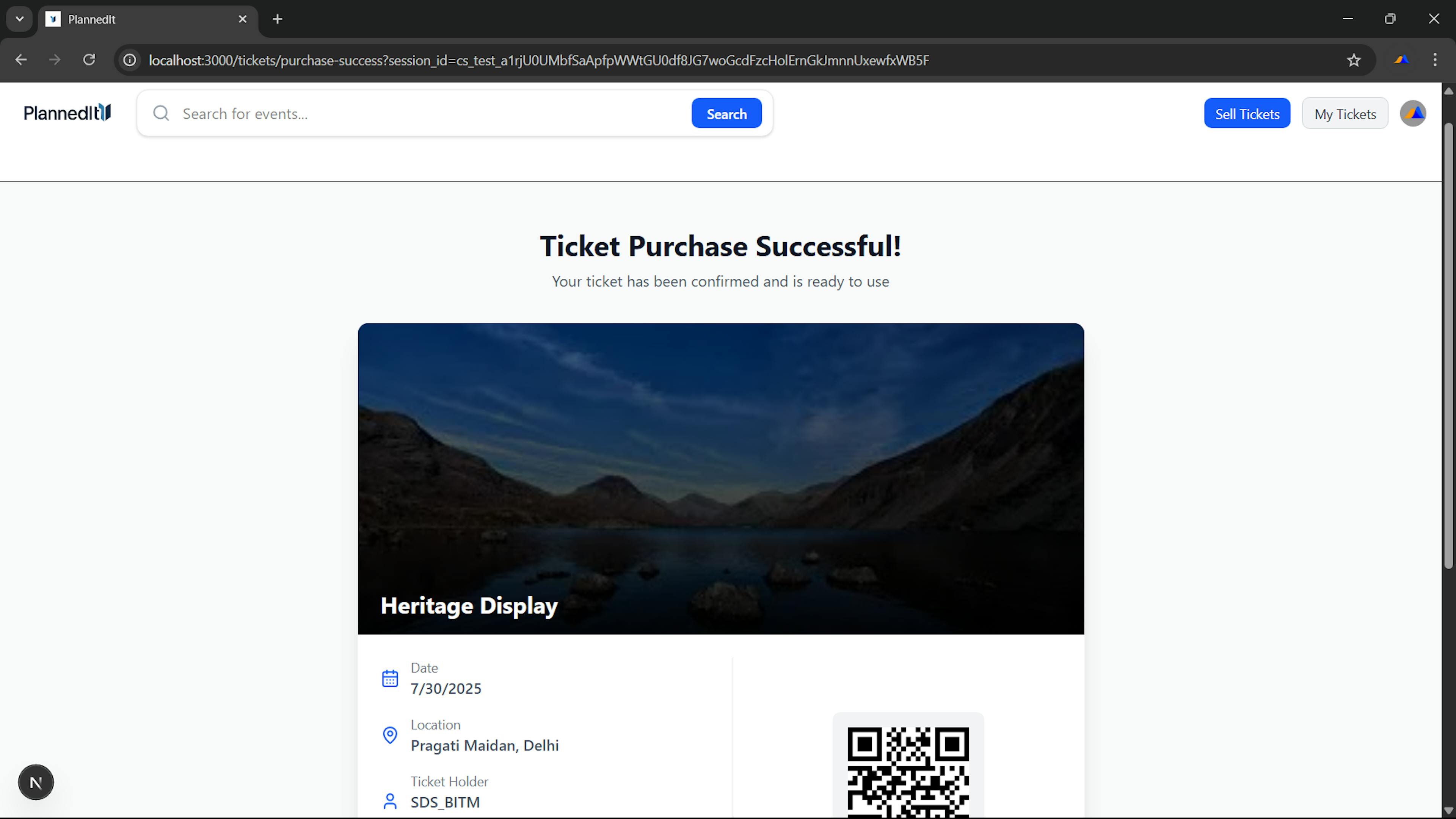 Ticket Purchase Successful