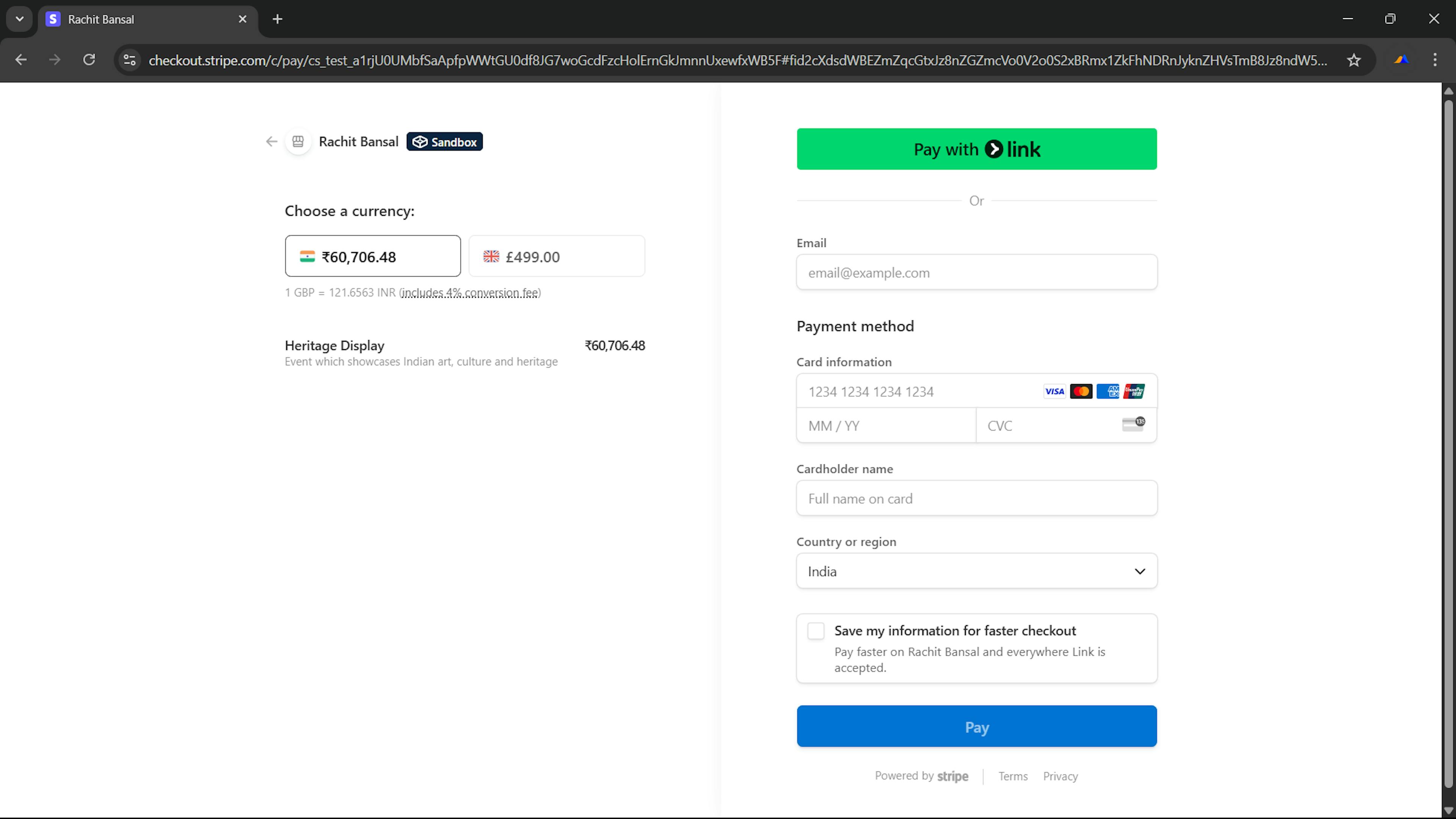 Stripe Payment For Buyer