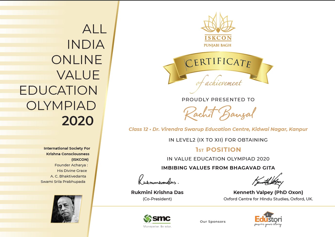 Winner Certificate