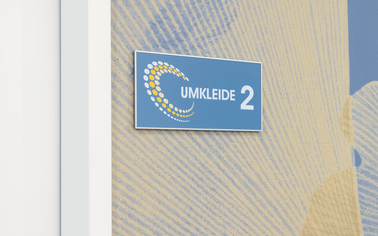 Türschild der Umkleide 2