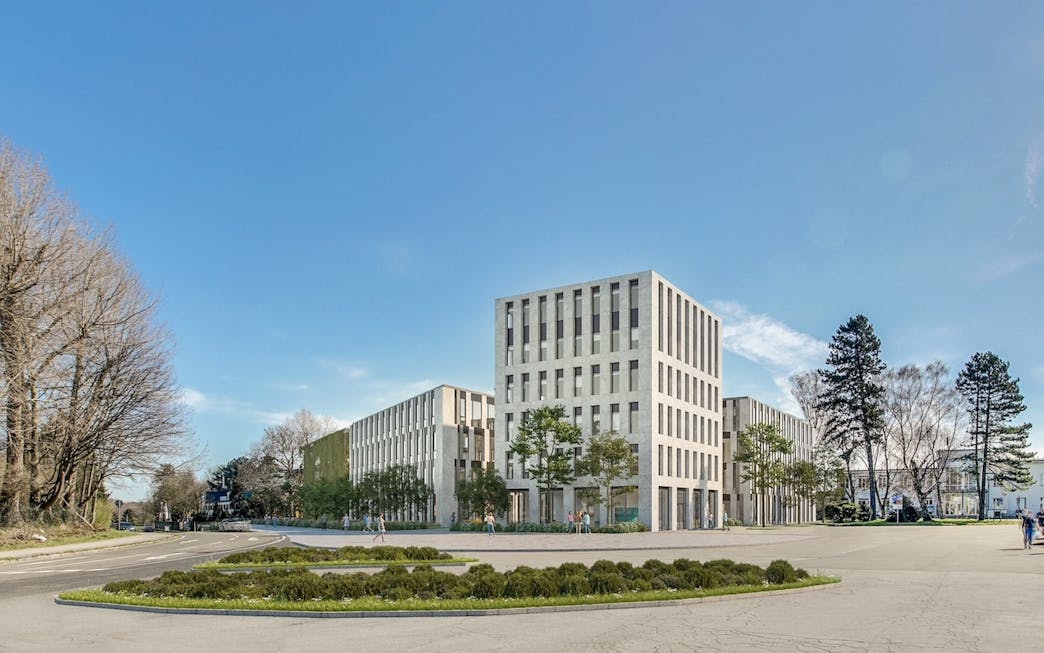 Außenansicht der Radiologie Mülheim am Flughafen Essen/Mülheim