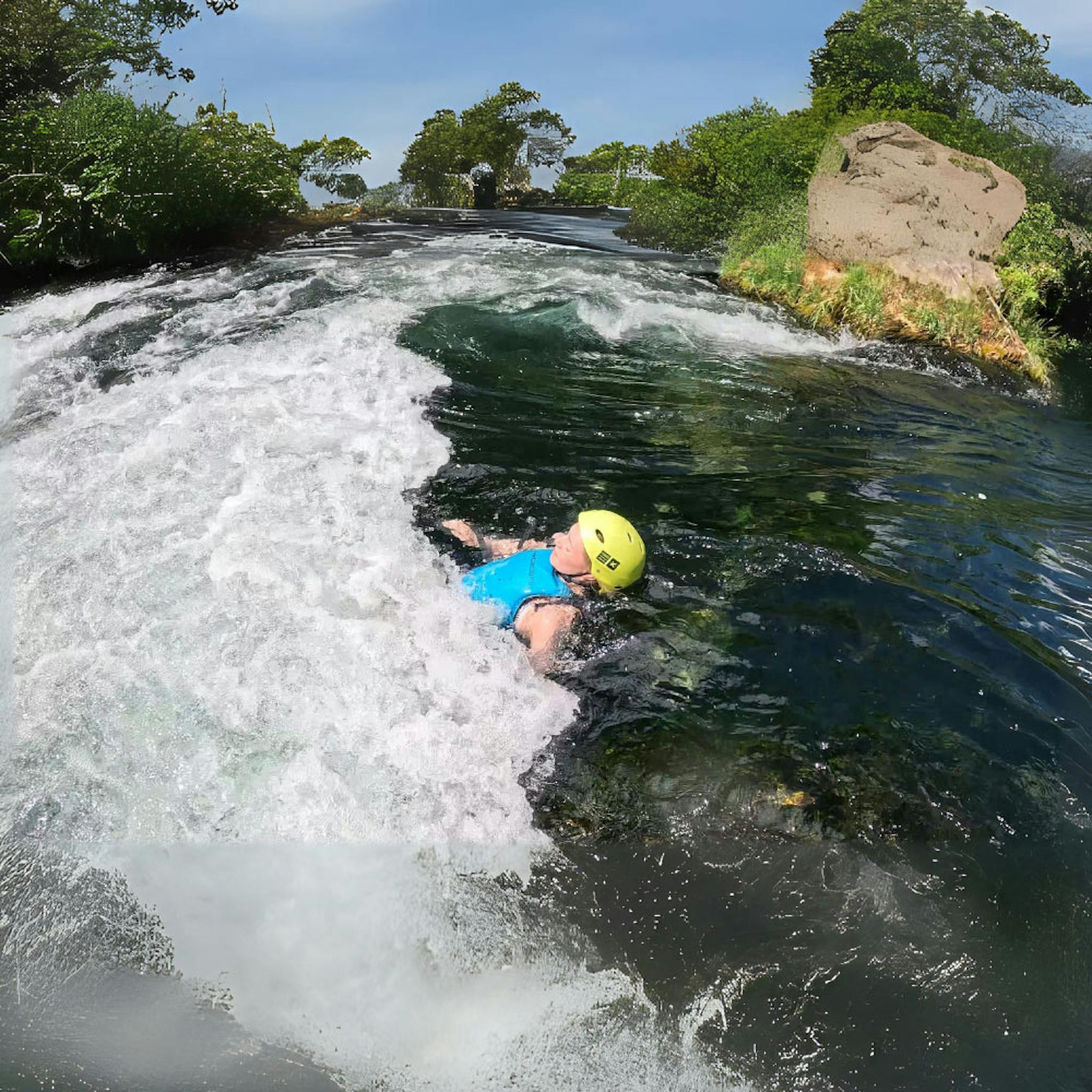swimming in rapids on cetina river