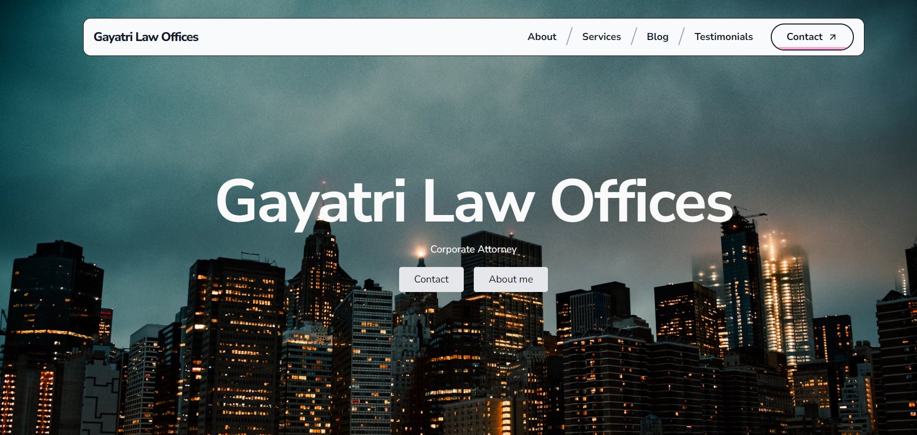 Home Page for Gayatri Law Offices