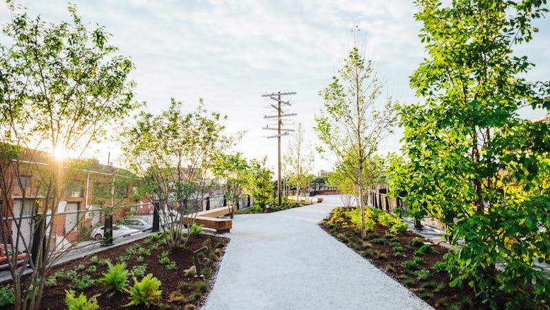 View of the Rail Park during the day