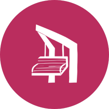 Fuchsia Circle with the Rail Park Swing