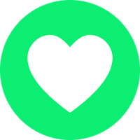 Green icon with a white heart