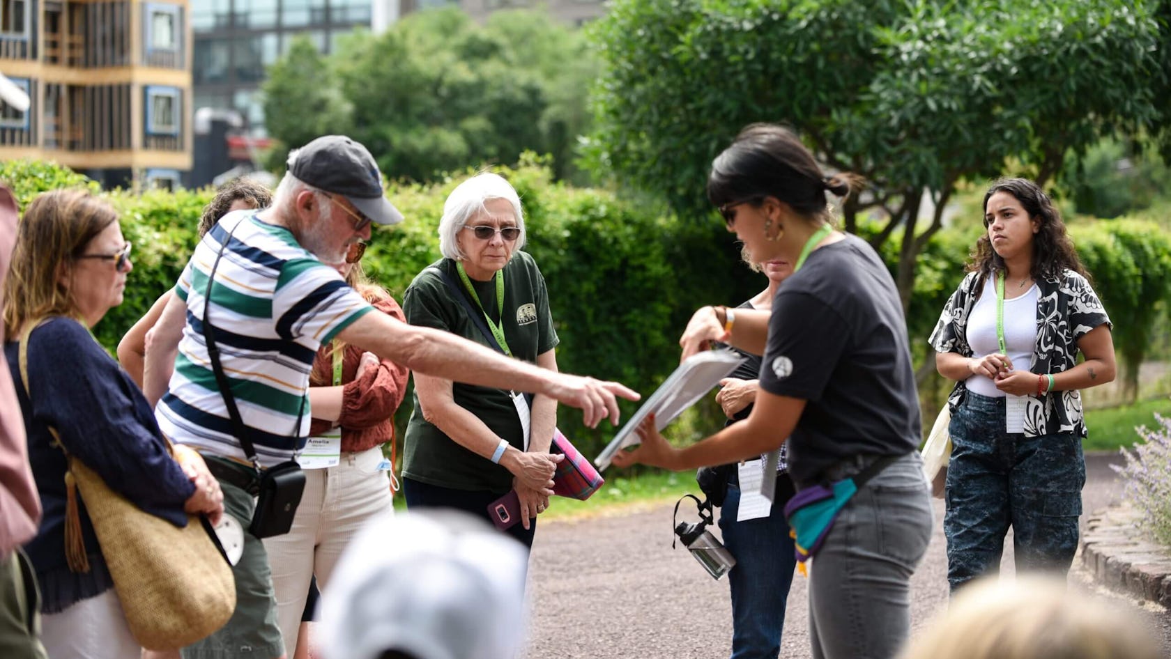 Executive Director, Rebecca Cordes Chan, leads a group tour