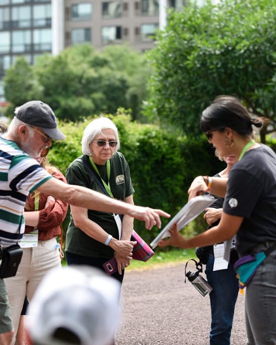 Executive Director, Rebecca Cordes Chan, leads a group tour
