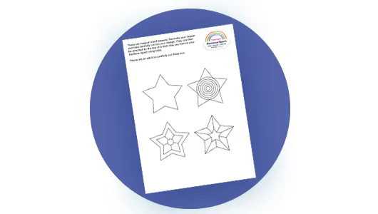 Thumbnail shows an image of the downloadable colour wand toppers.