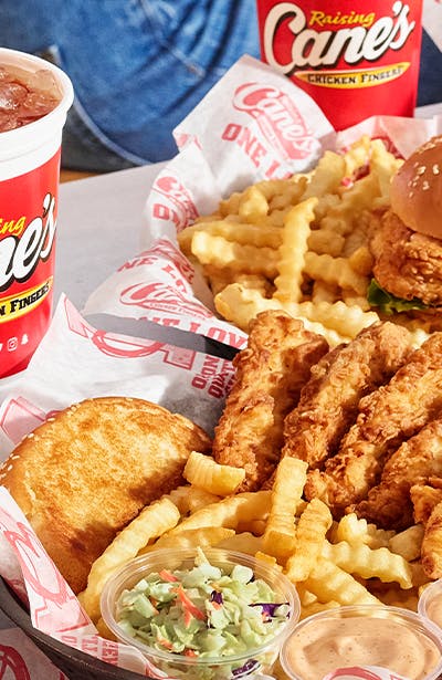 Raising Cane's Box Combo and Sandwich Combo with a drink