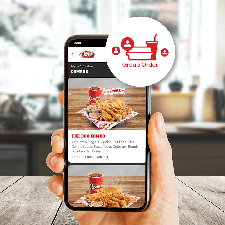Group Ordering through Raising Cane's Online Ordering