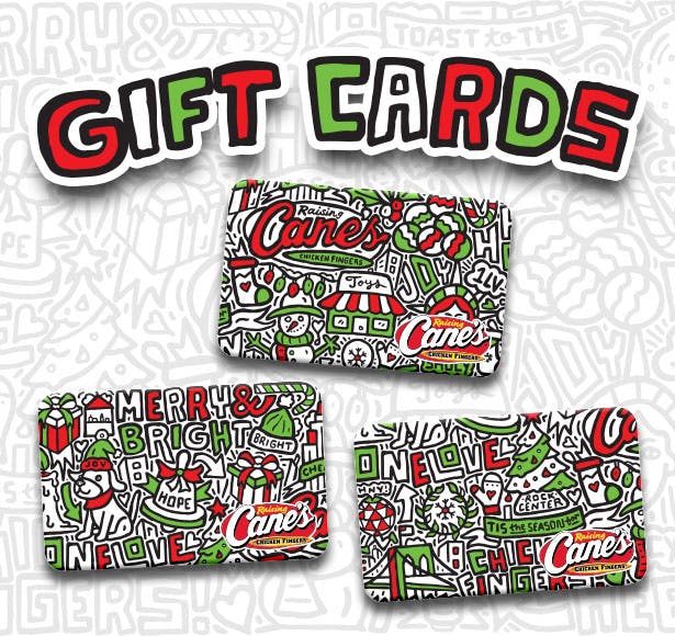 Raising Cane's Holiday Gift Cards 2023