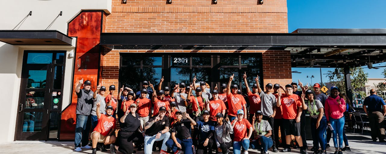 Crew outside of the Raising Cane's Homestead, FL location.