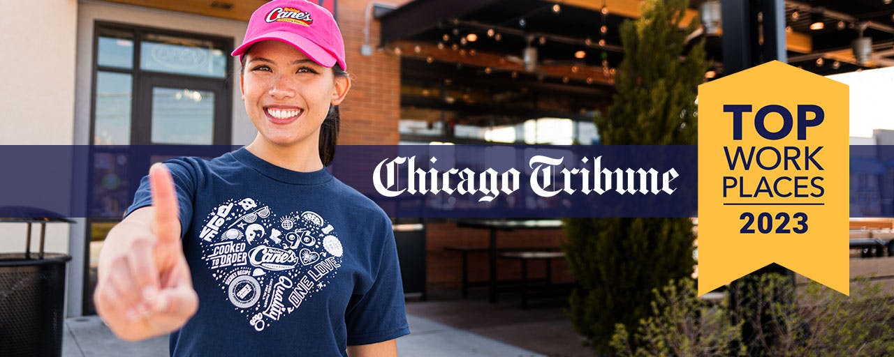 Raising Cane's named a Chicago Tribune Top Places to Work