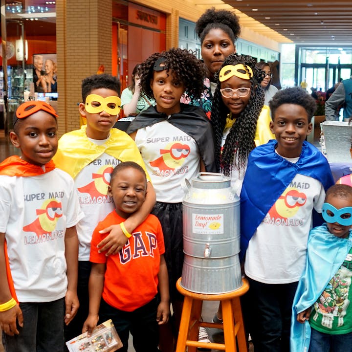 Kids participating in Lemonade Day