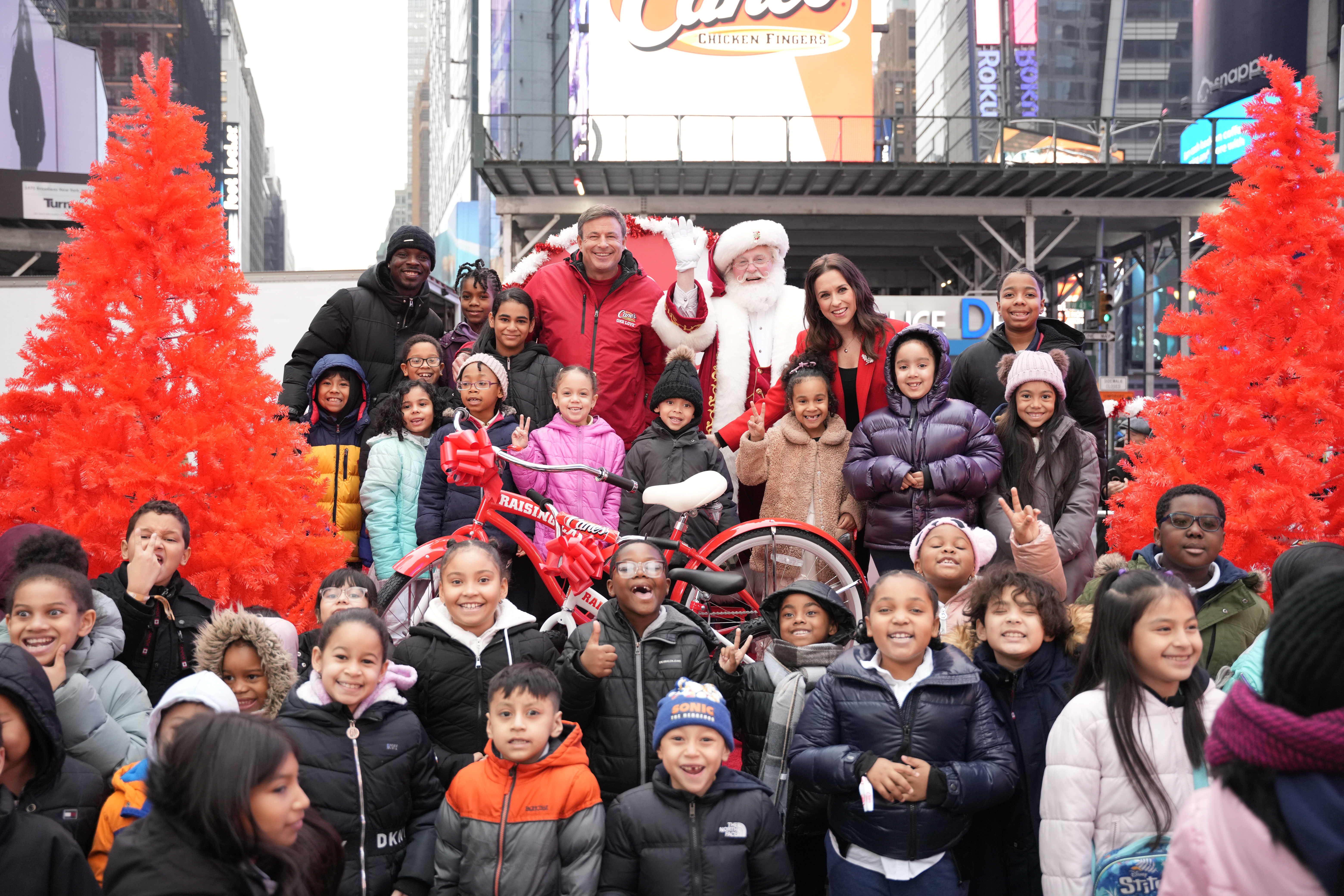 Todd Graves in Times Square for Bike Giveaway