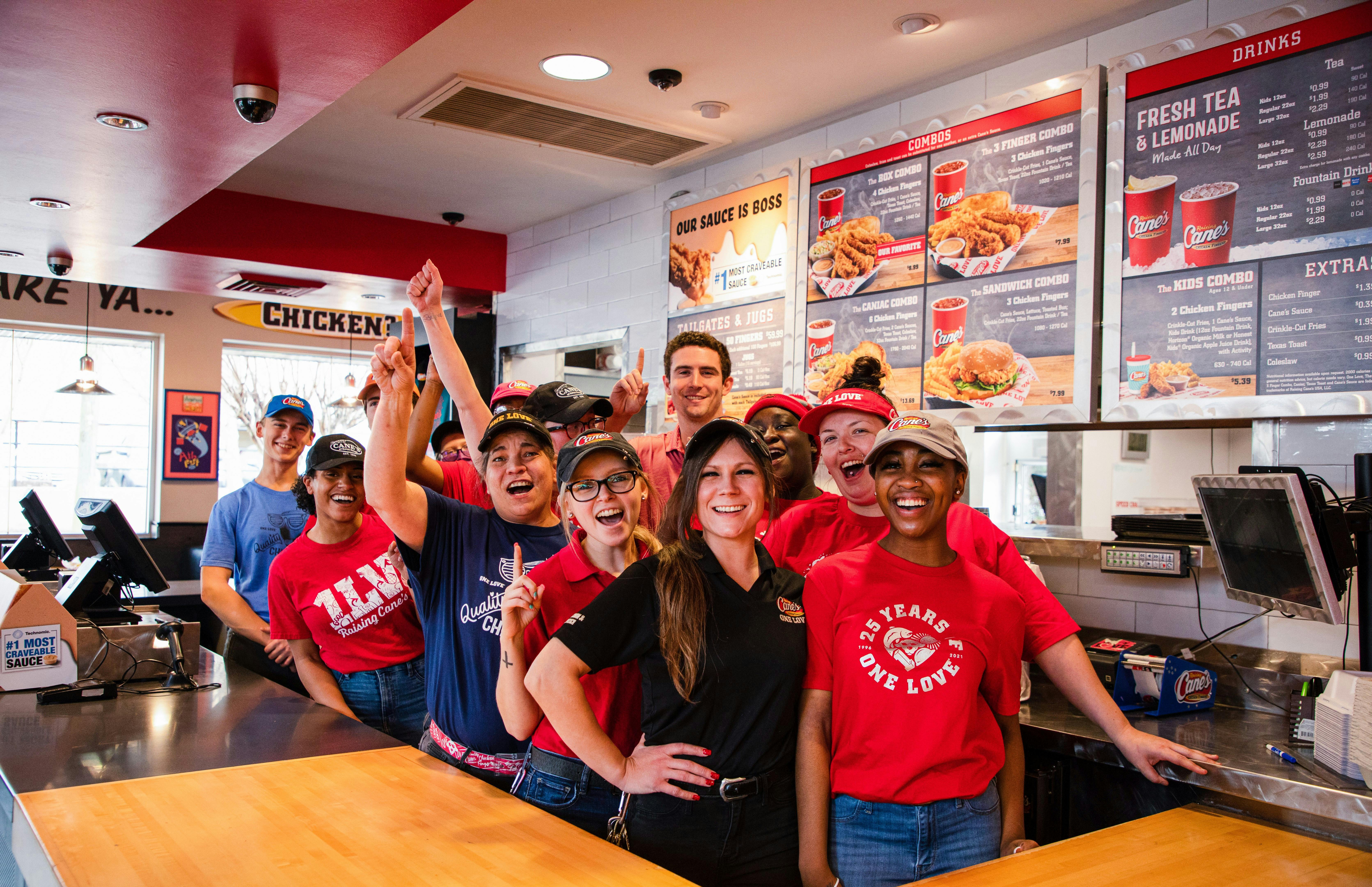 Stetson Bennett with Raising Cane's Crew