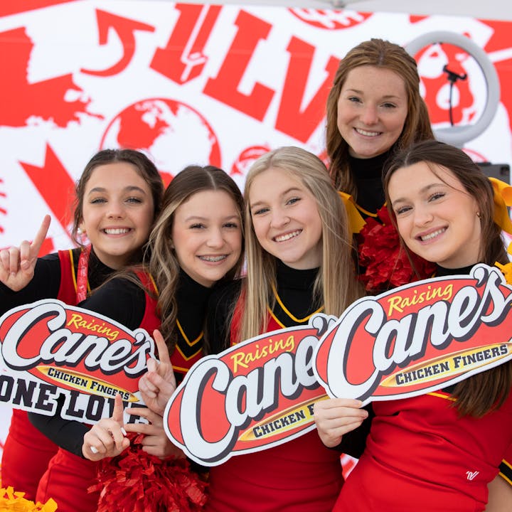 Raising Cane's cheerleaders
