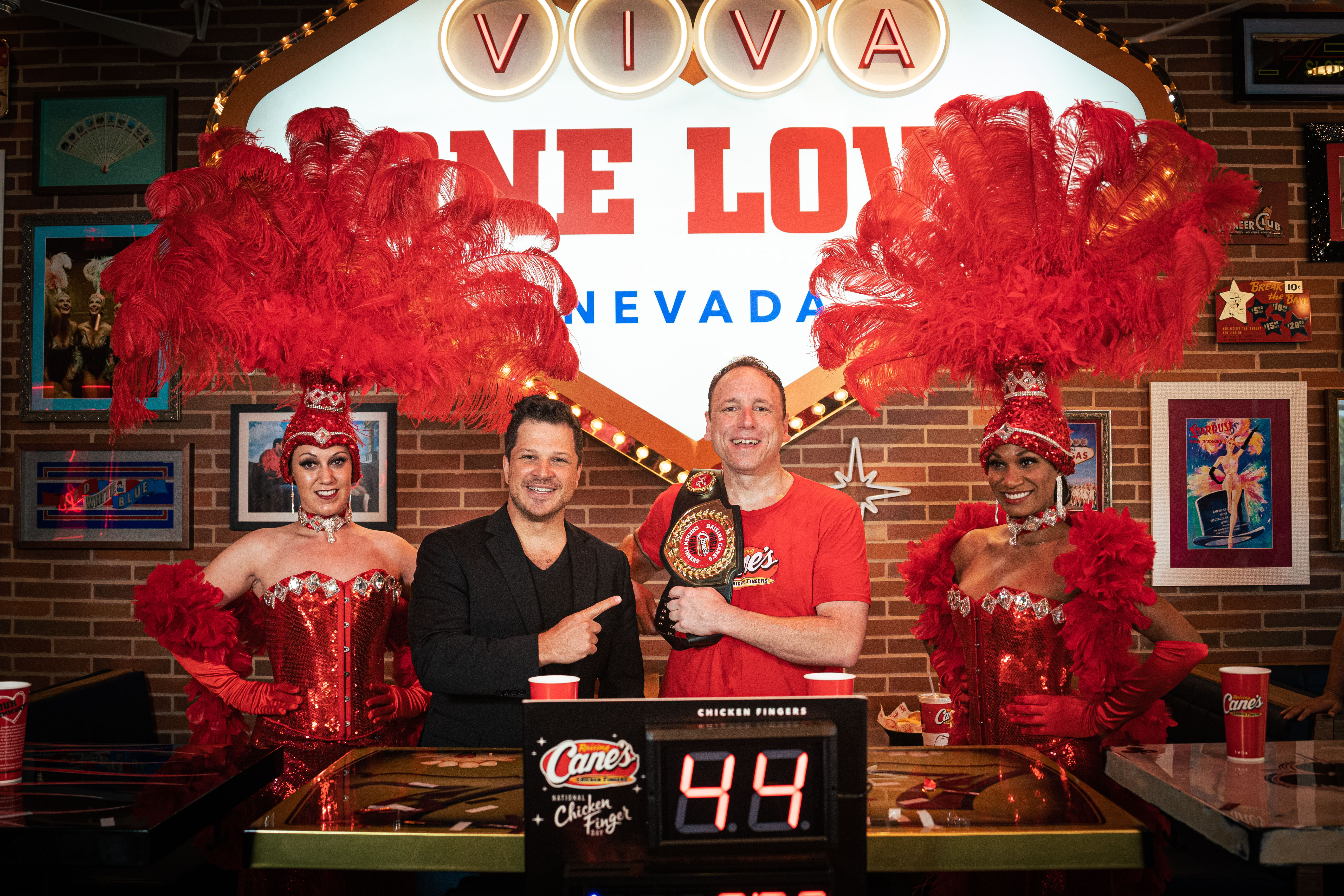 Joey Chestnut sets the record for eating the most amount of Raising Cane's Chicken Fingers