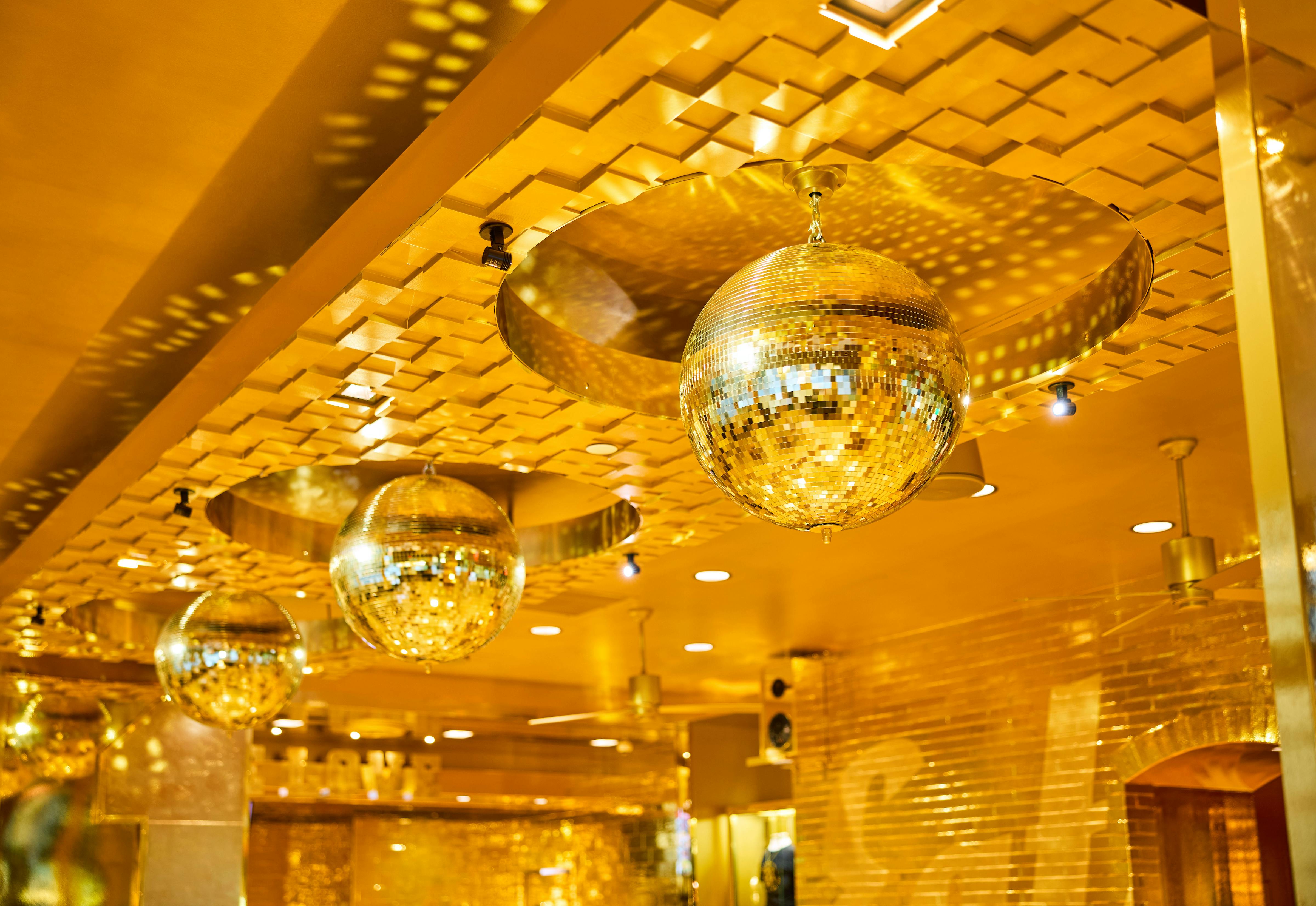 New Boston restaurant with gold interior