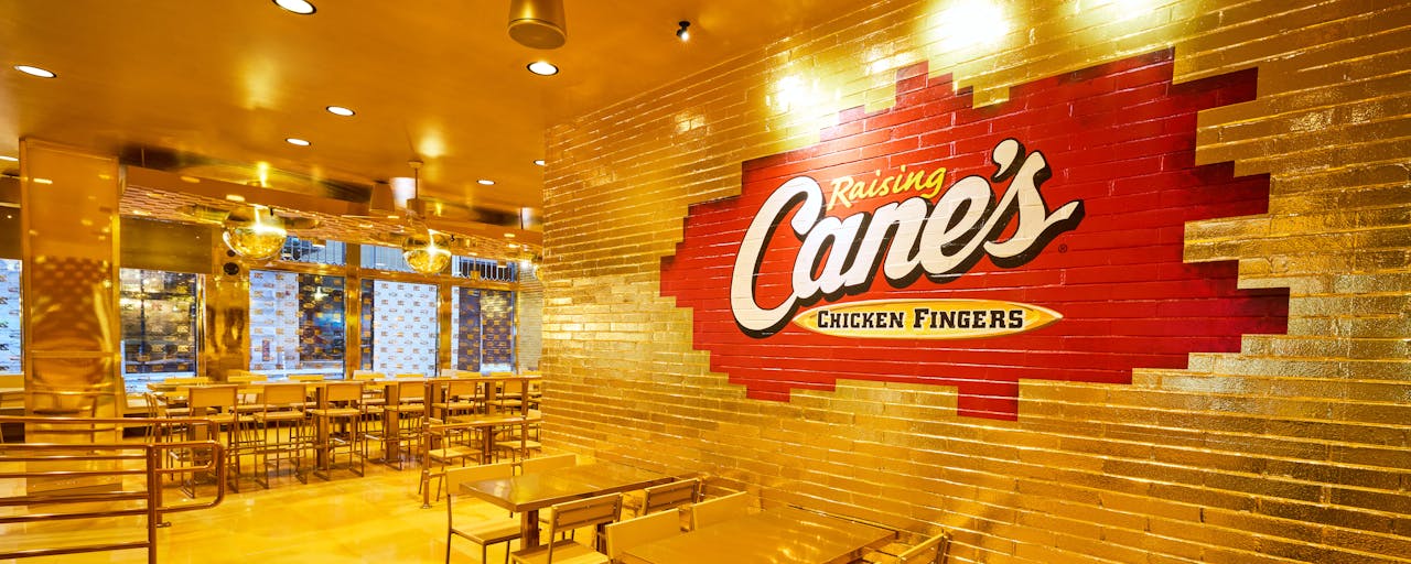 Raising Cane's Golden Birthday gold restaurant