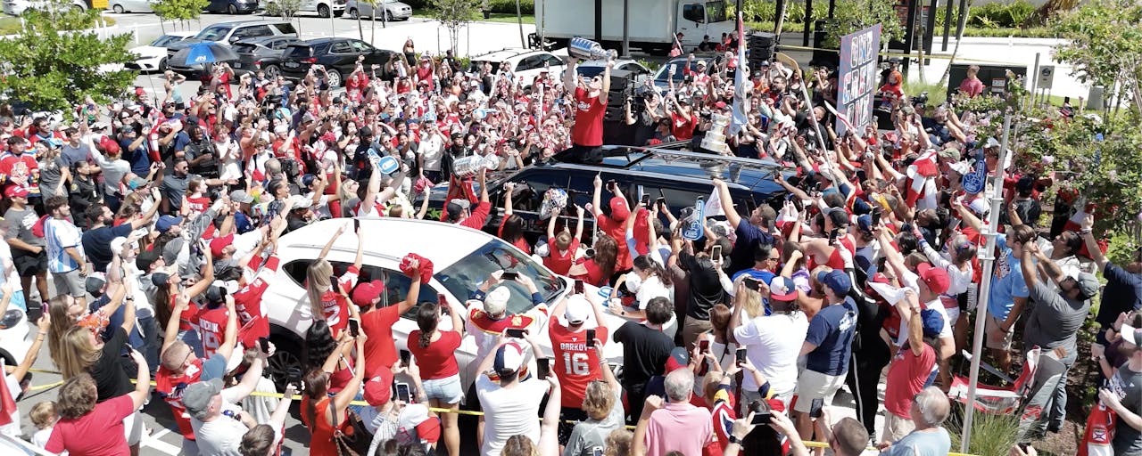 Matthew Tkachuk at Raising Cane's