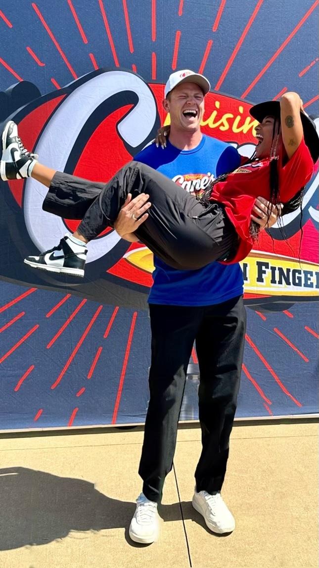 Tara Davis-Woodhall and Hunter Woodhall