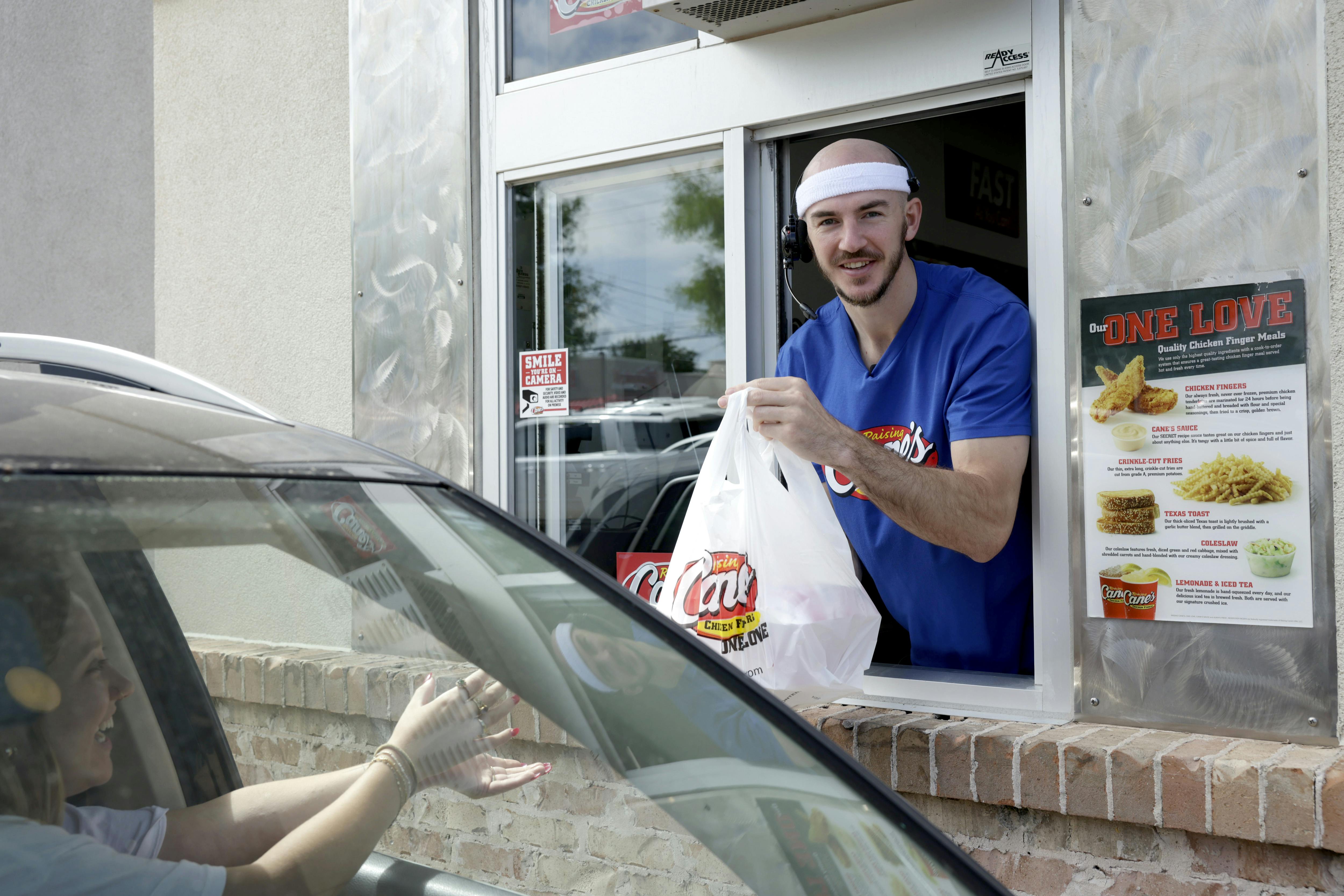 Alex Caruso at Raising Cane's Drive Thru
