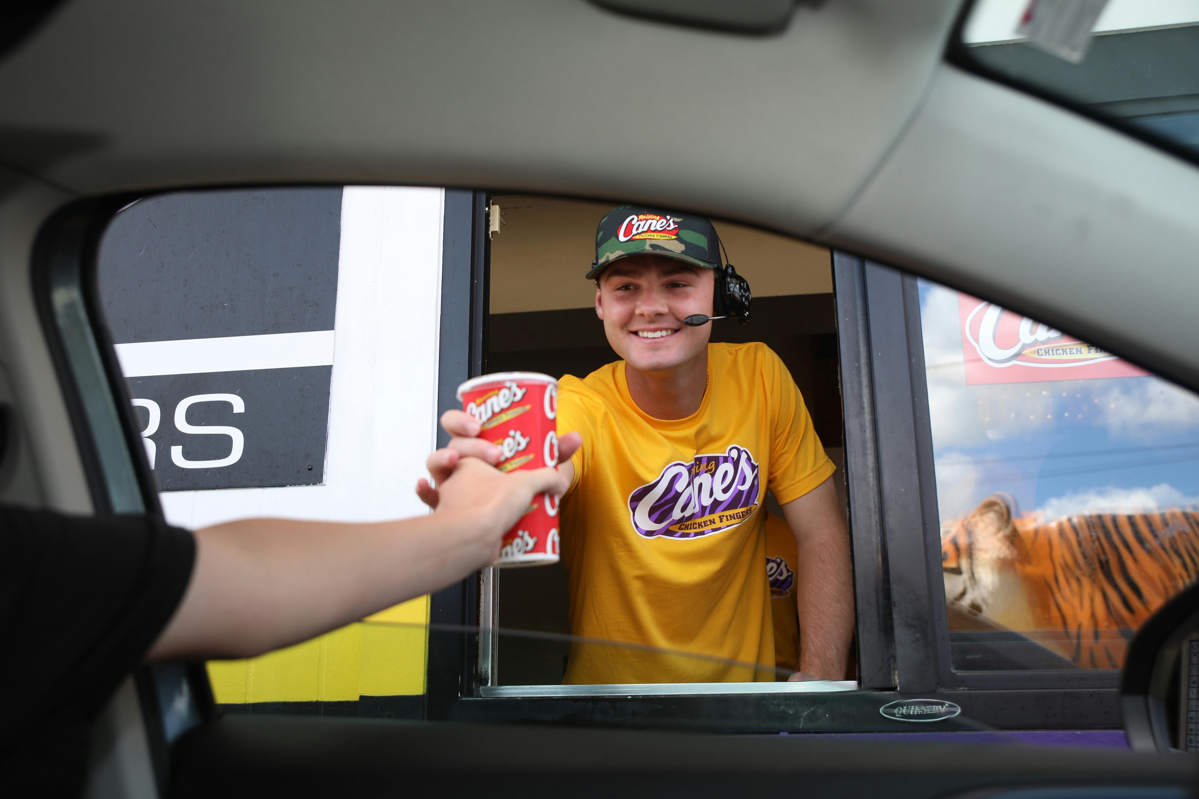 Kade Anderson working the drive thru