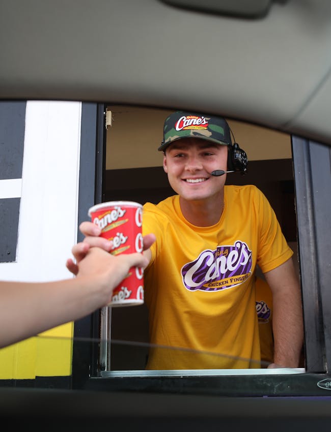 Kade Anderson working the drive thru