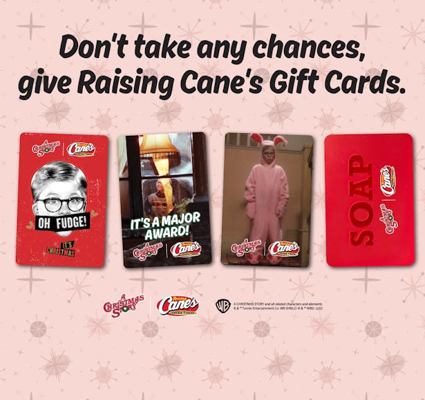 A Christmas Story x Raising Cane's Gift Cards