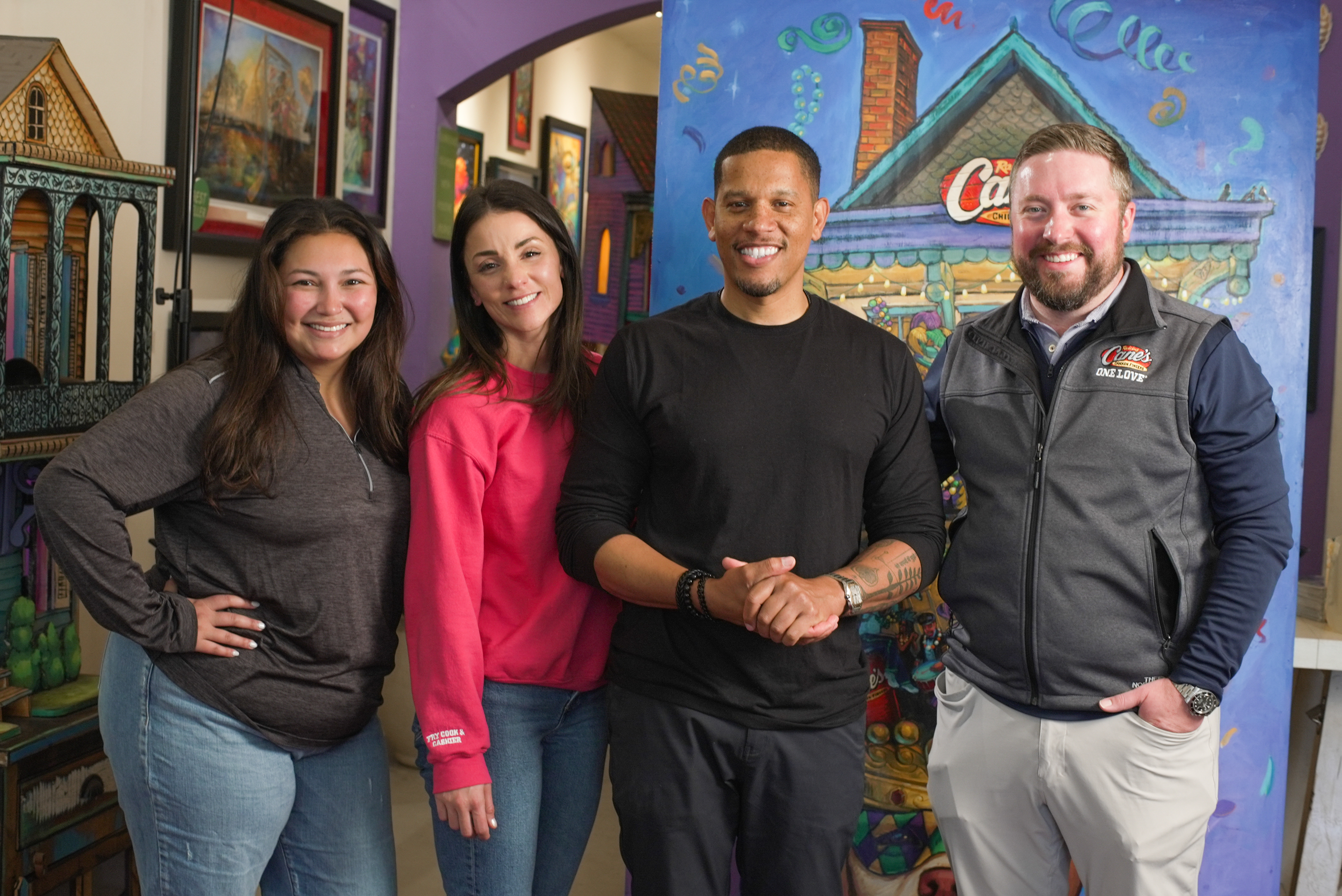 Terrance Osborne with Raising Cane's Crew