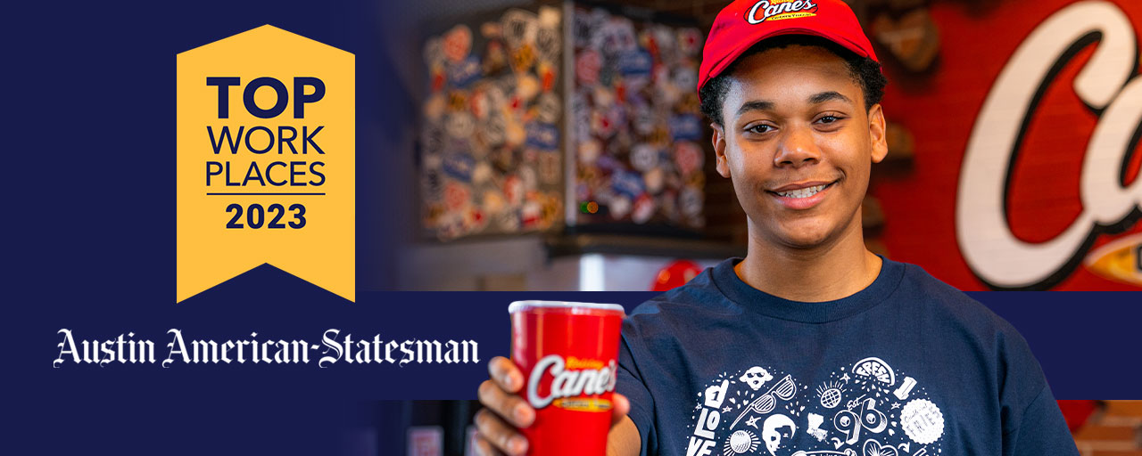 Raising Cane's named a Austin American Statesman Top Places to Work