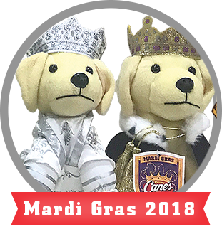 Mardi Gras 2018 Plush Puppy
