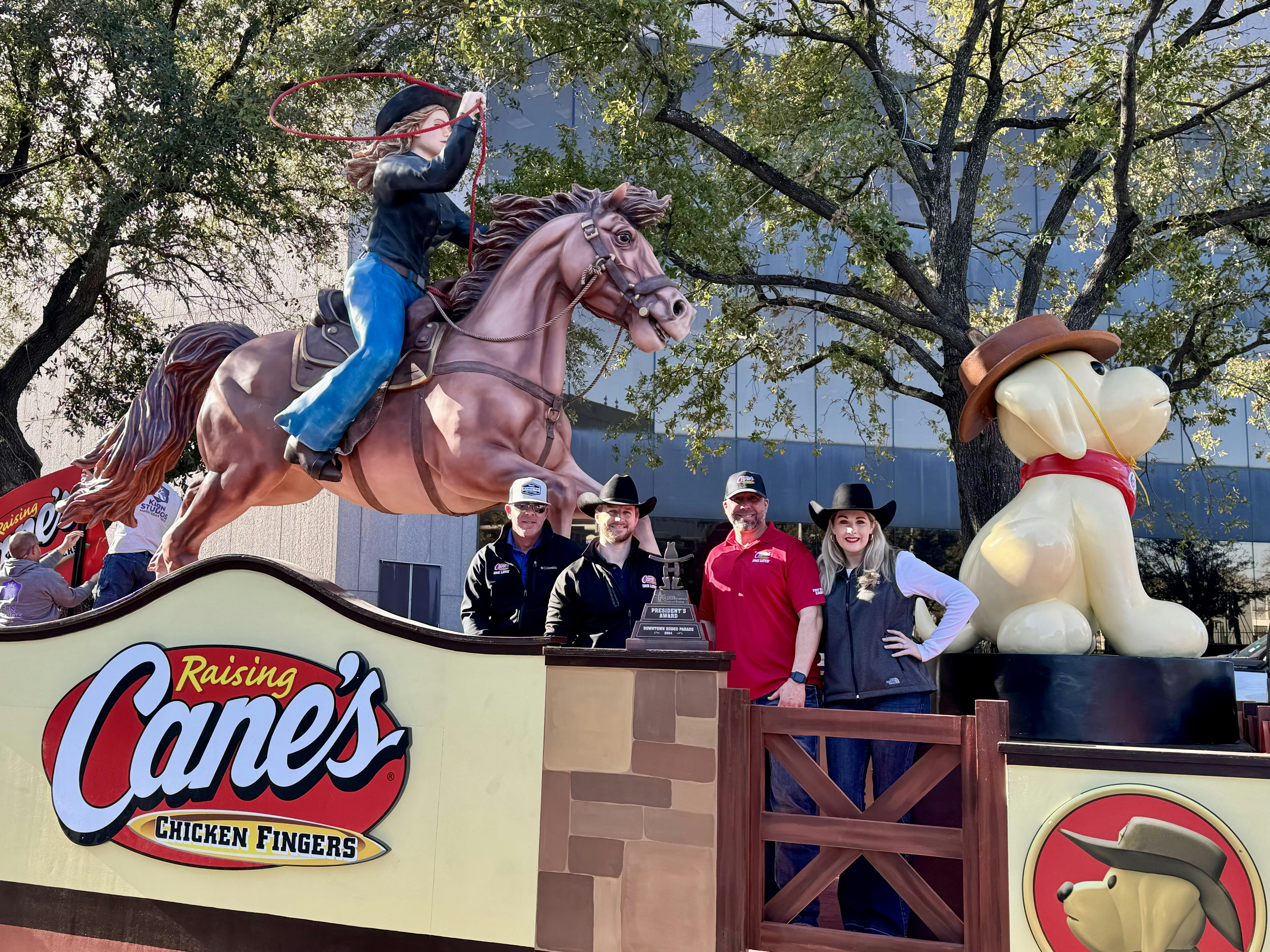 Houston Rodeo float from Raising Cane's 2024