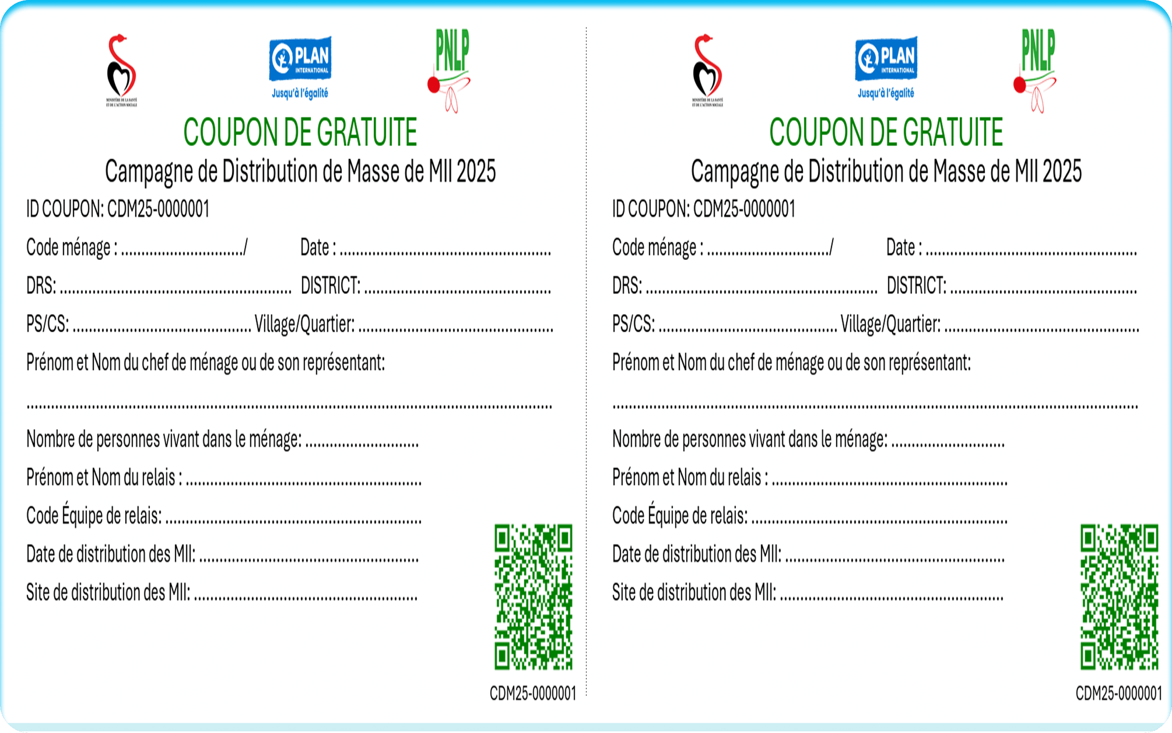 Carte Sénégal – Campagne LLIN 2025