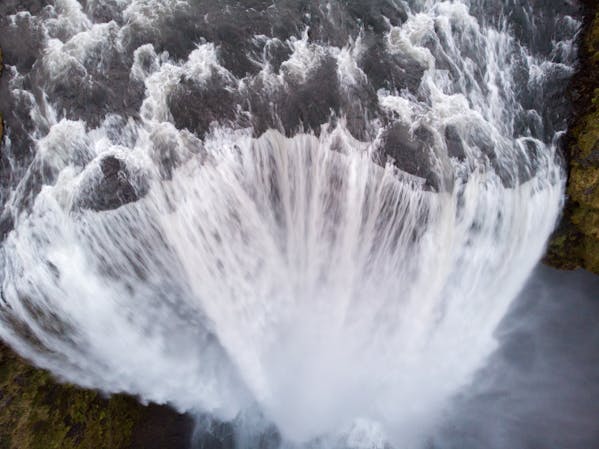 Skógarfoss að ofan 