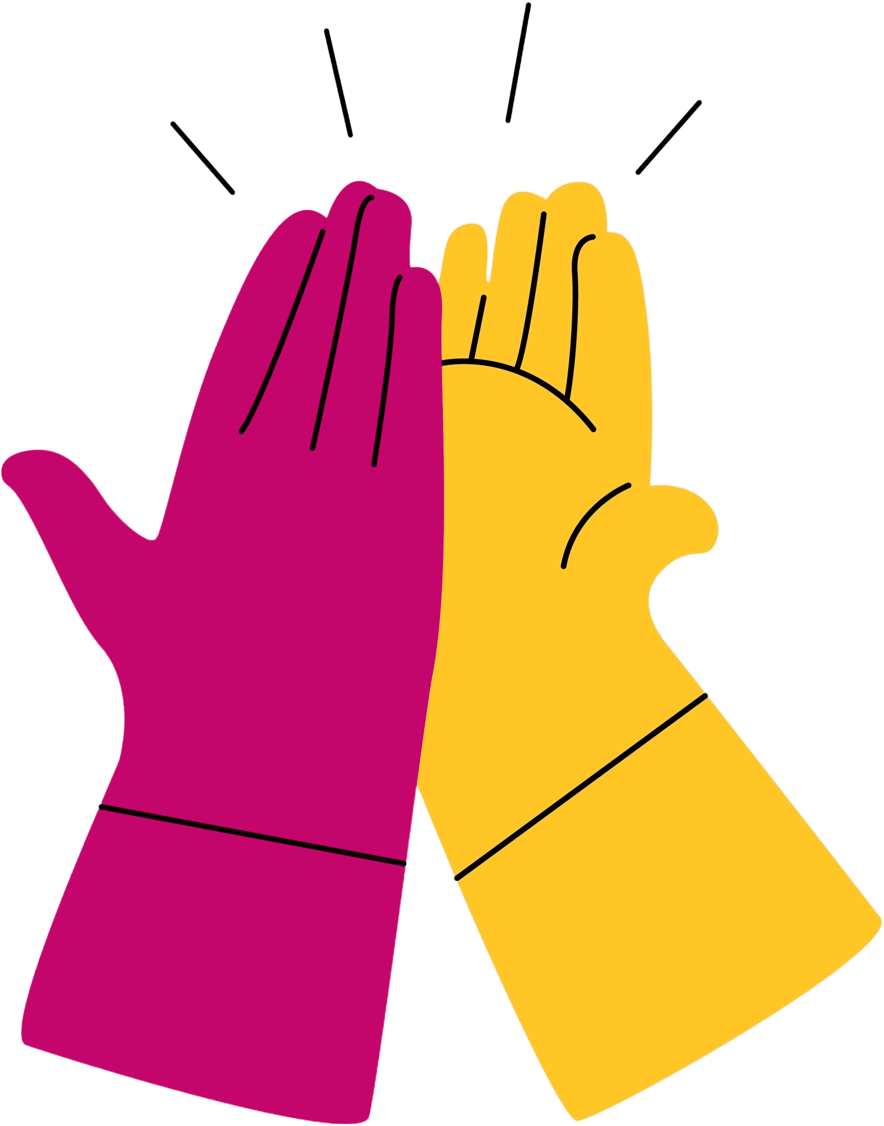 Hands High fiving