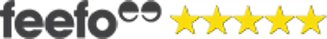 Feefo logo with five stars