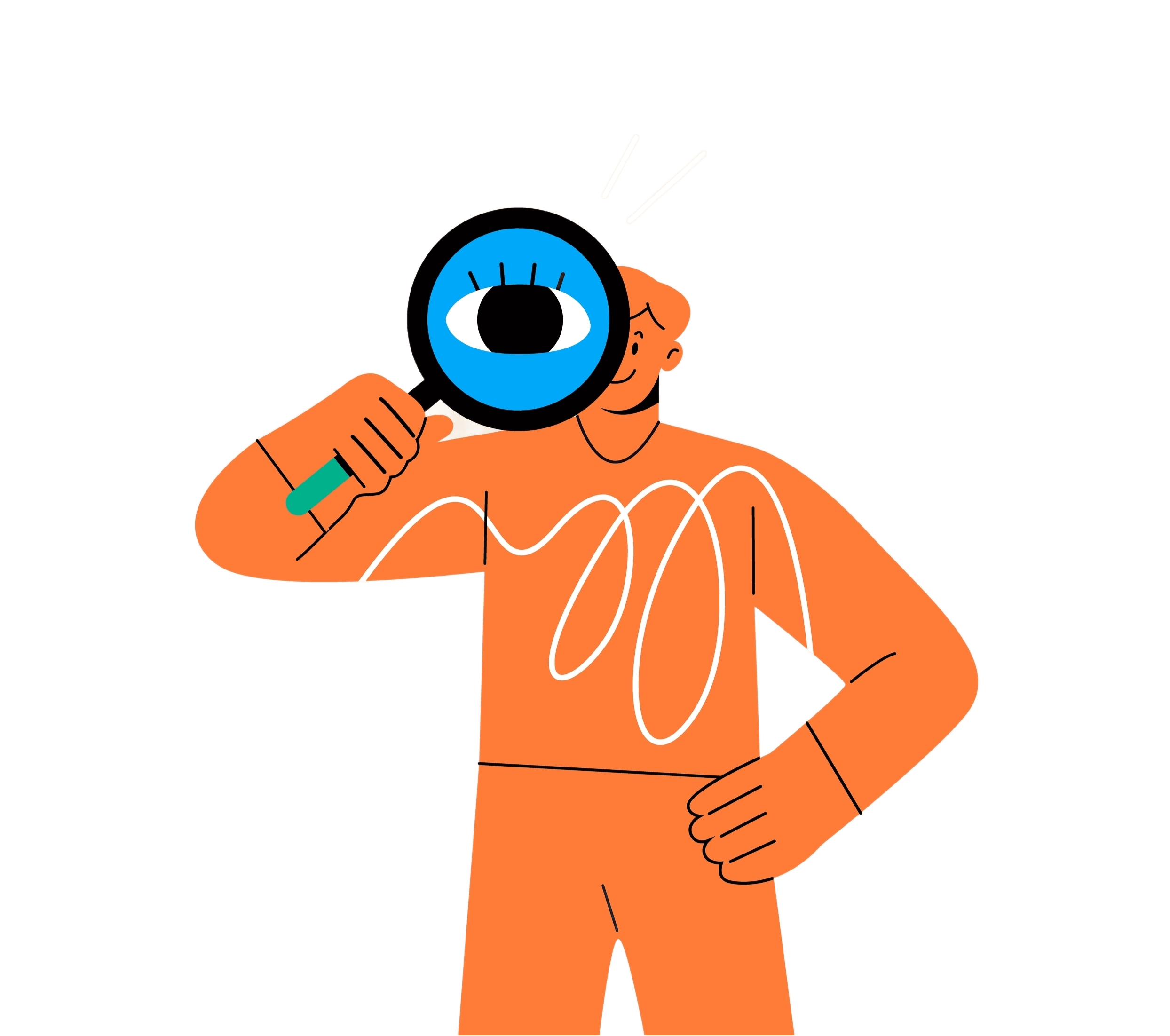 Man with magnifying glass