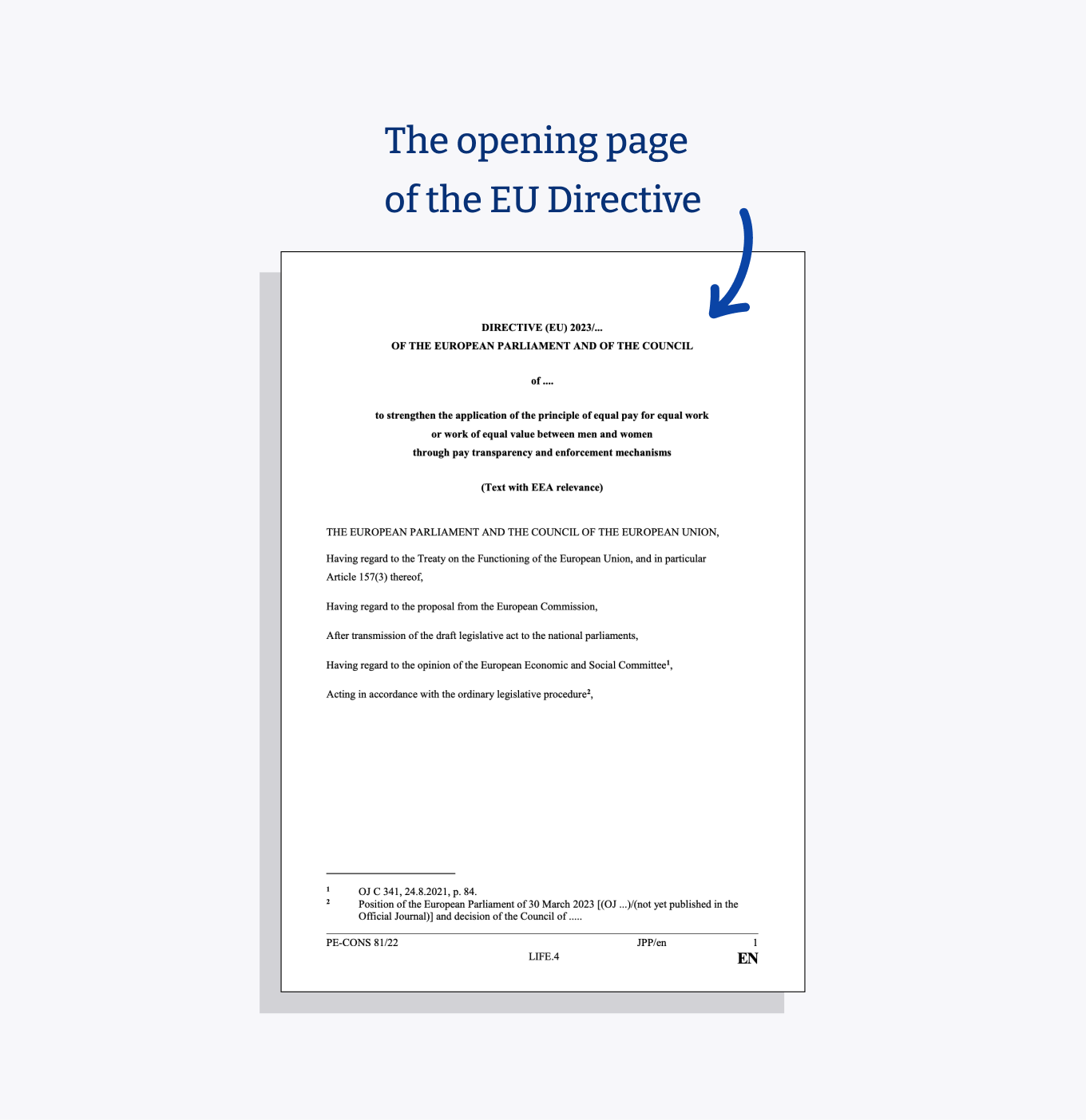 Opening page of the EU Pay Transparency Directive