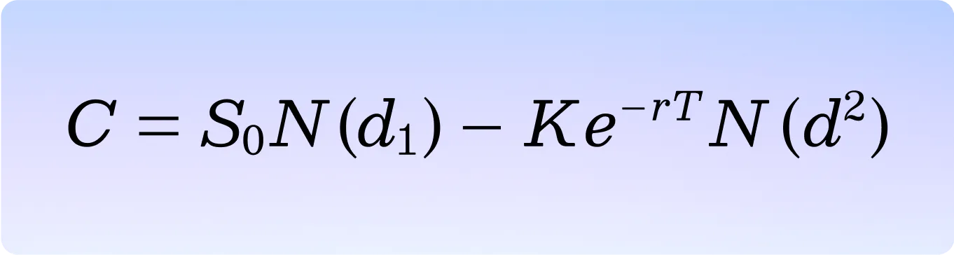 C = S0N (d1) - Ke-rTN (d2)