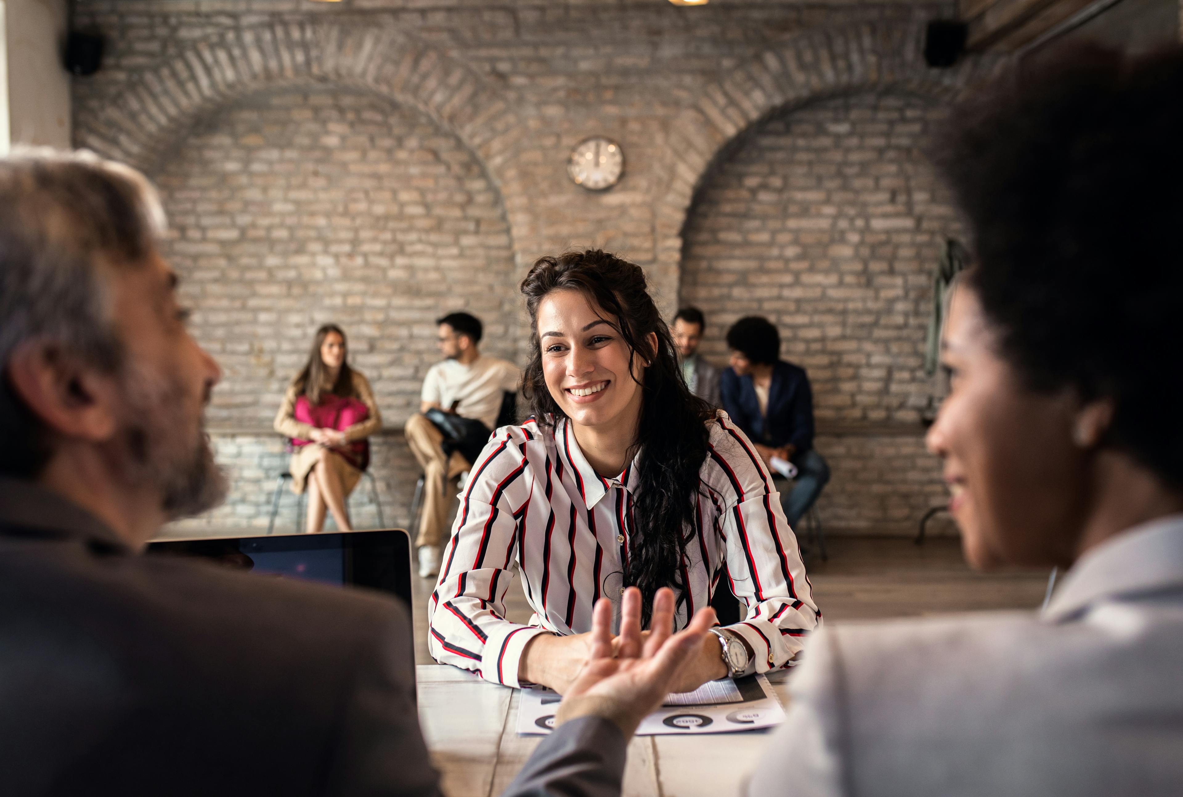 Photo of a job interview taking place