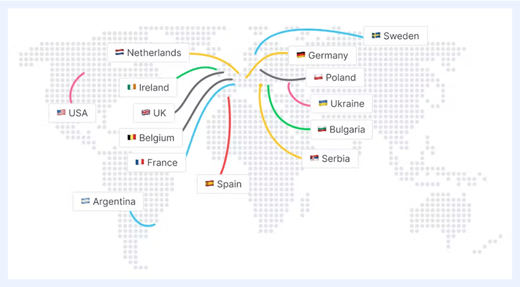 Checkly's team are located in 16 countries across the world