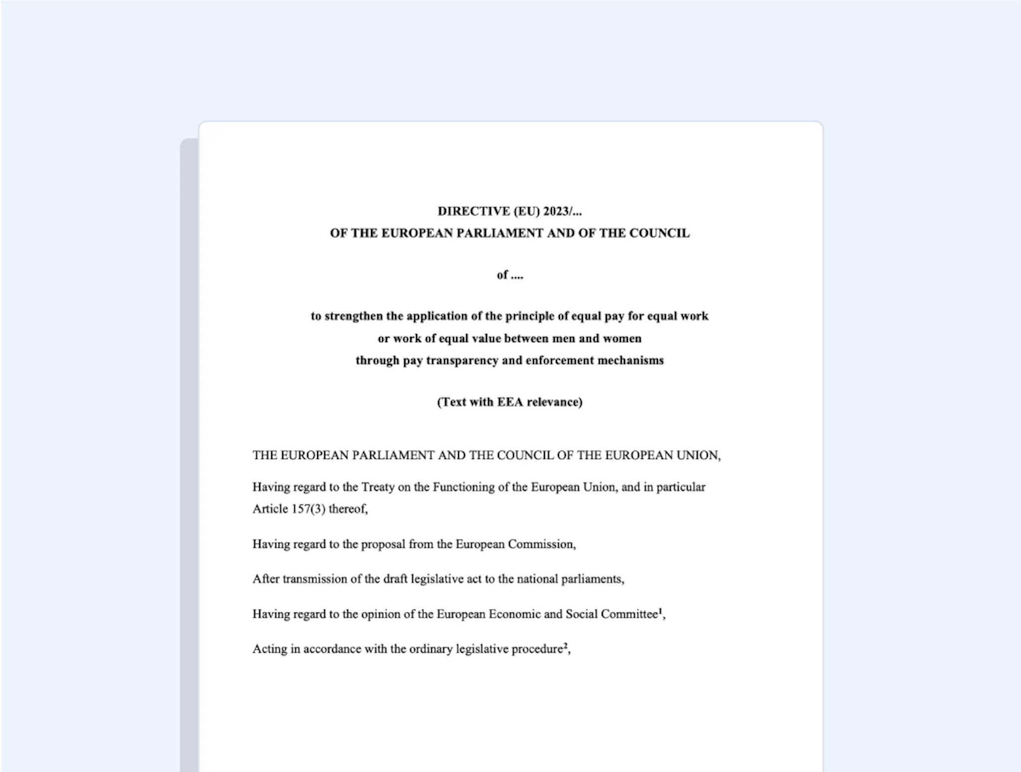 EU Pay Transparency Directive