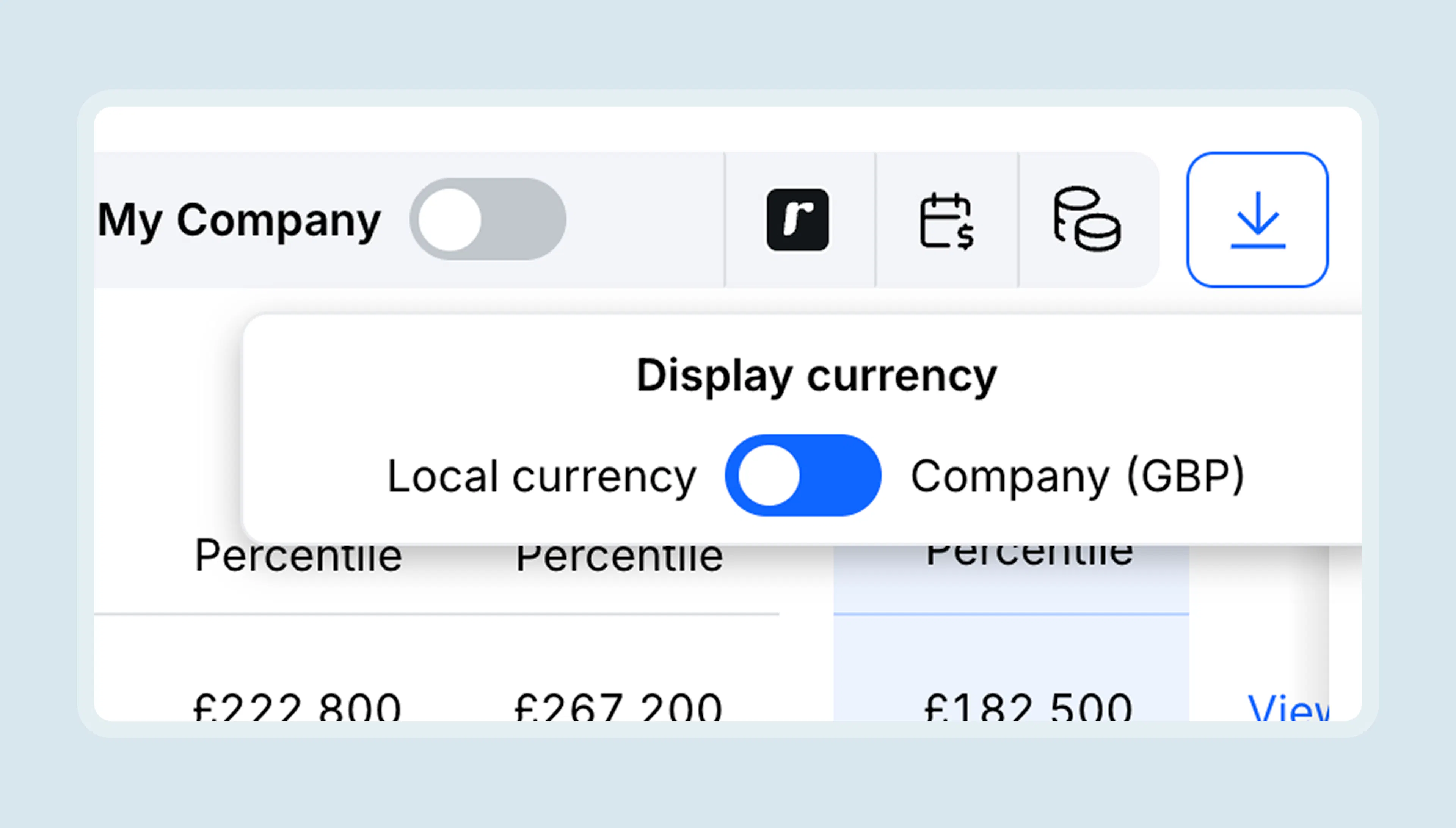 Ravio local vs company currency