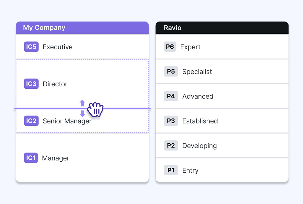Mapping internal job levels to the levels used by your compensation benchmarking data provider