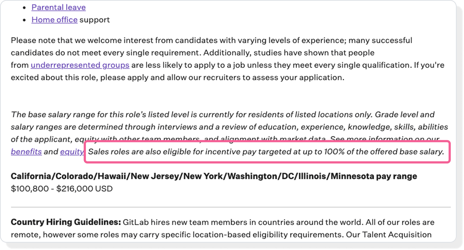 Gitlab sales incentive plan example