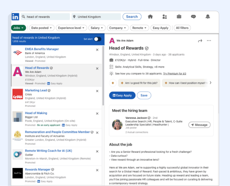 Free salary data sources: Job adverts